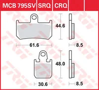 TRW BREMSBELAEGE SINTER