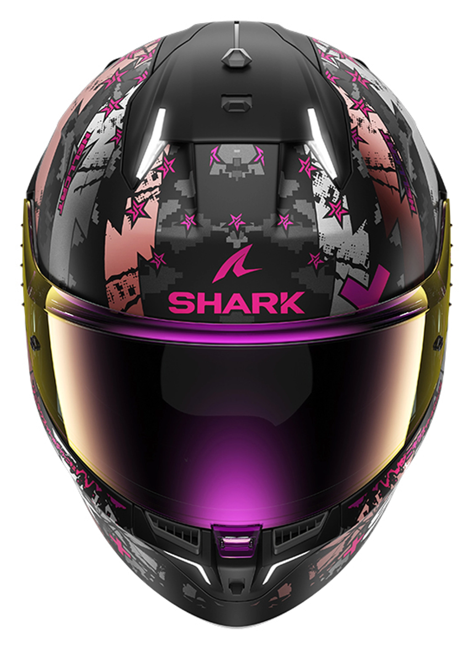 Casco Moto Integrale Con Led Shark SKWAL I3 BLANK SP MAT Antracite Nero Silver P130608