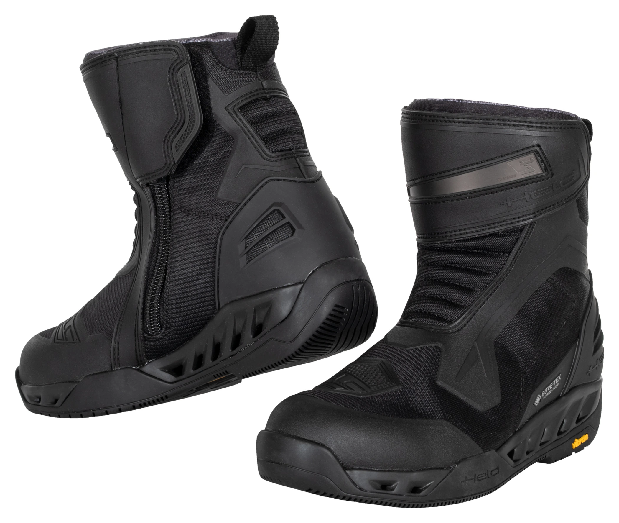 Held Epco Schwarz Motorrad Stiefel Chromeburner