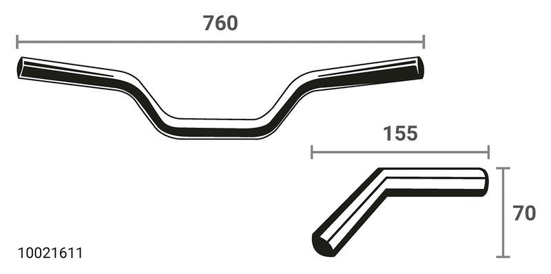LSL Alu-Lenker X-Bar Superbike X01Ø28,6 mm Klemmbereichweiß