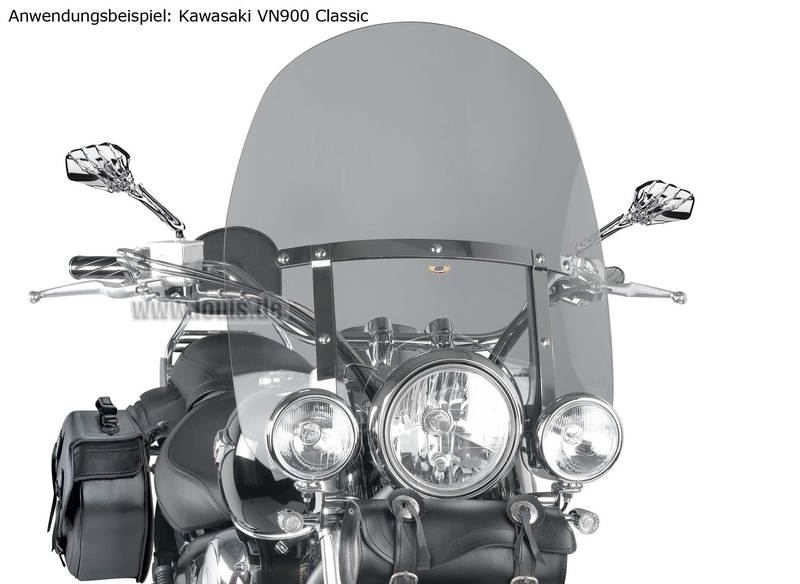 Black Head CIPA 01916 Black Motorcycle Skeleton Hand Mirror Stem 