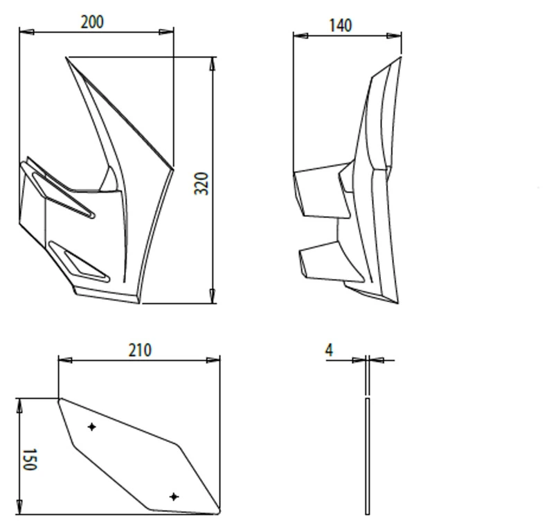 Downforce Winglet Seitenspoiler