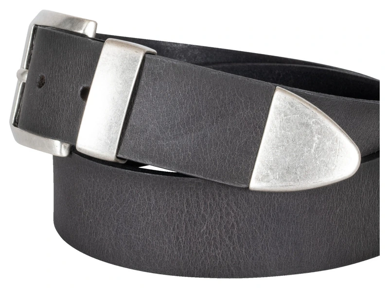 DL-AC-9 leather belt, grey
