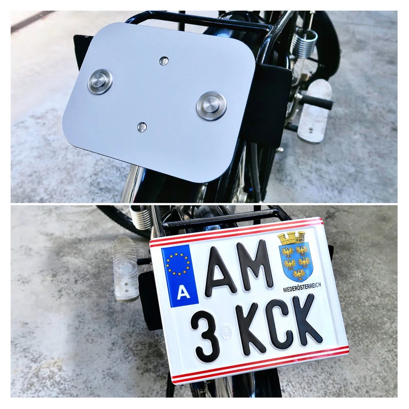 Utbytbar skyltsats för 1 motorcykel