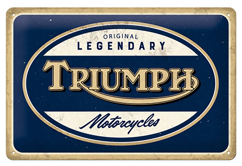 Metalen wandbord Triumph Motorcycle