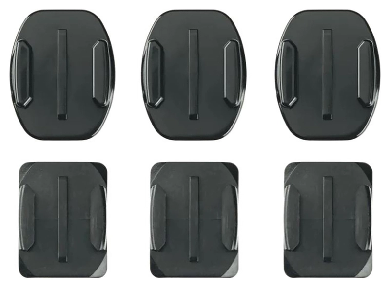 3 Curved + 3 Flat Sticky GoPro Mounts