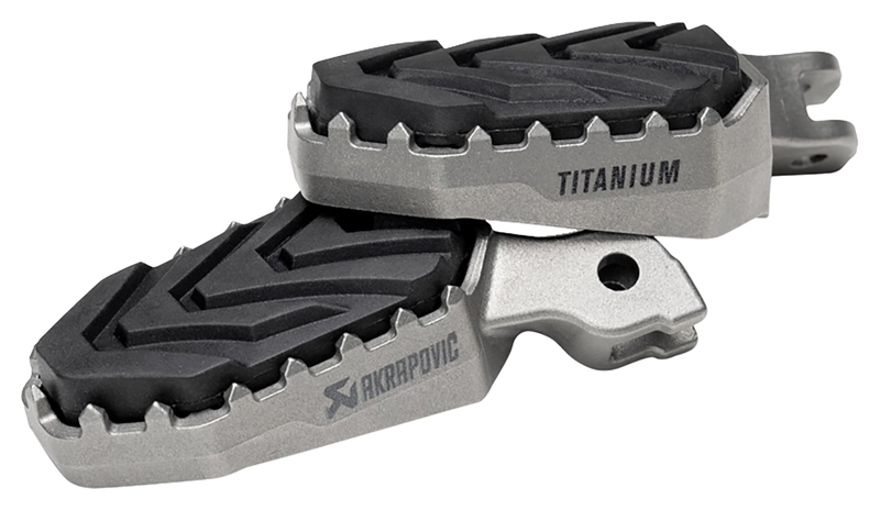 Akrapovic Adventure Footrest Set Titanium with ABE