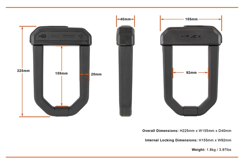 Cadenas en U HIPLOK D-1000