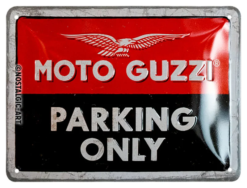 Metalskilt Moto-Guzzi "Parking Only"
