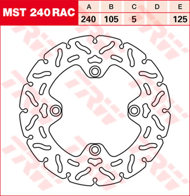 Bremsscheiben Racing, Hinten