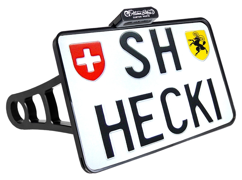 Side Mount Kennzeichenhalter Schwarz