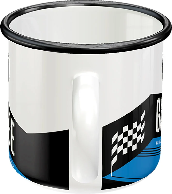 Retro Emaille Becher - BMW Garage