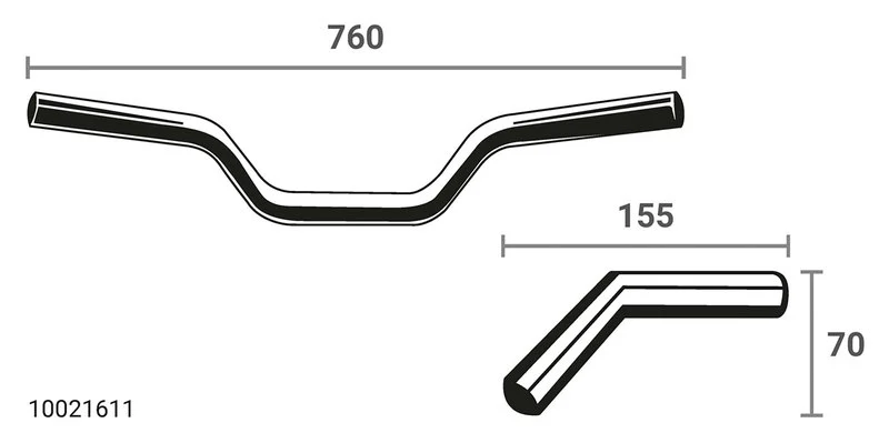 X-Bar Lenker Ax01 Breite 760Mm