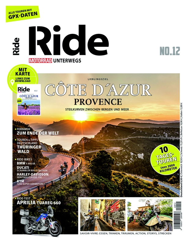 RIDE Motorrad unterwegs - Cote d'Azur /