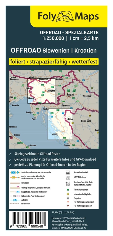 Offroad maps Slovenia, Croatia