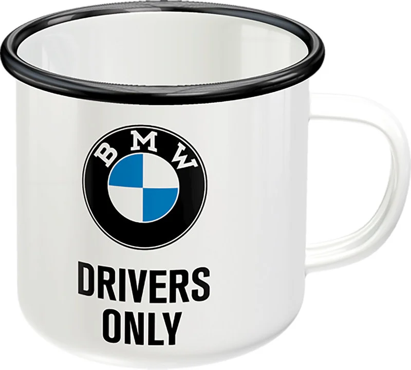 Emaljmugg BMW Drivers only
