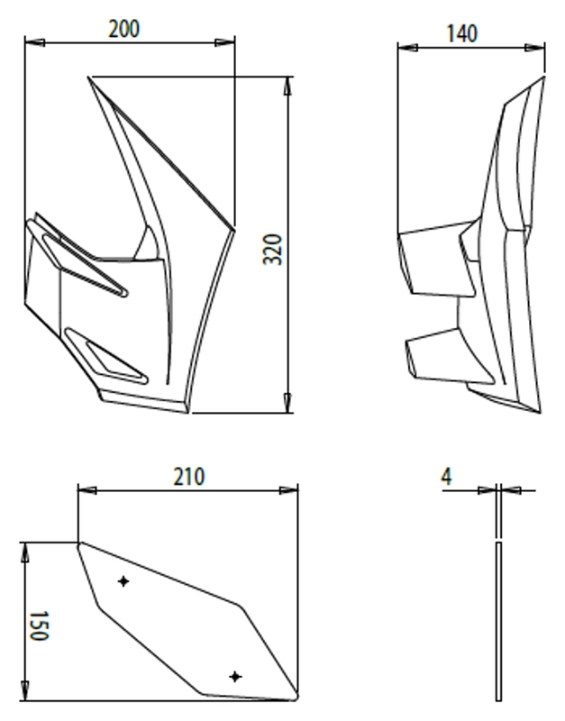 Downforce Winglet Side Spoiler