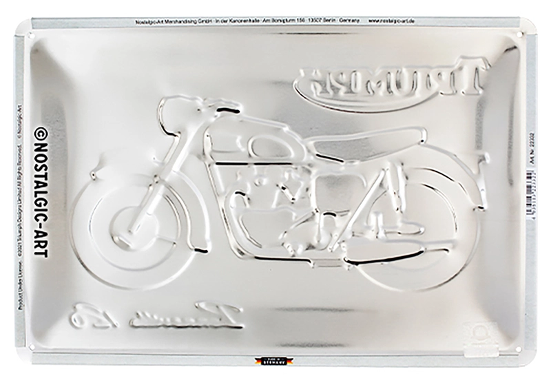 Targa metallica Triumph Bonneville