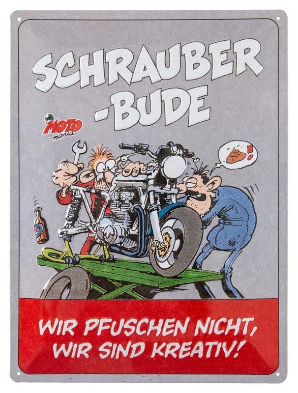 Targa metall. MOTOmania "Schrauberbude"