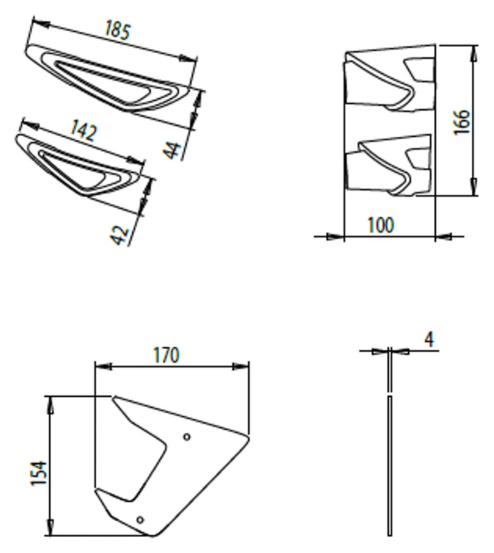 Downforce Winglet Seitenspoiler