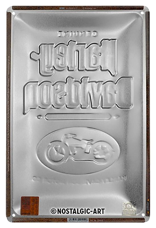 Cartel metáli. Harley Davidson «Genuine»