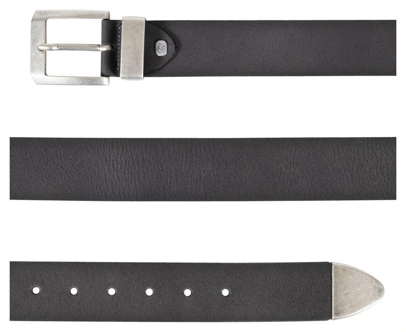 DL-AC-9 leather belt, grey