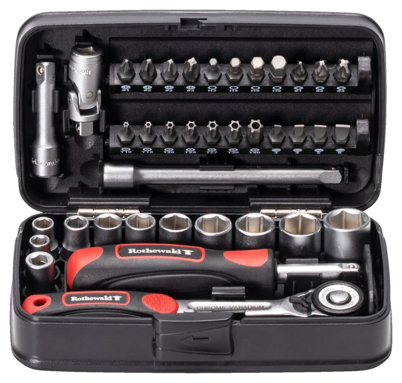 Socket wrench set 38 pieces, metric