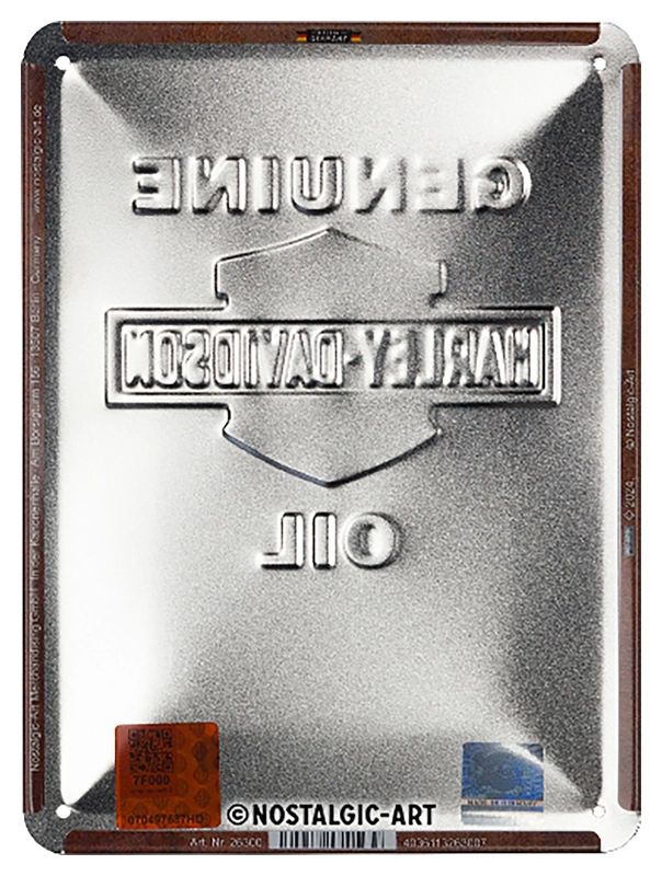 H-D tin sign Genuine Oil