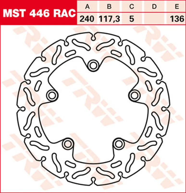 Bremsscheiben Racing, Hinten