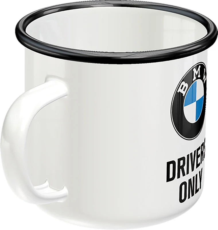 Emaljmugg BMW Drivers only