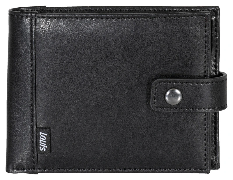 Porte-monnaie, similicuir, noir