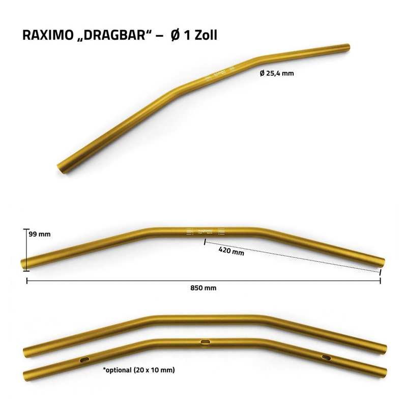 Alu-Lenker Drag Bar, 1 Zoll