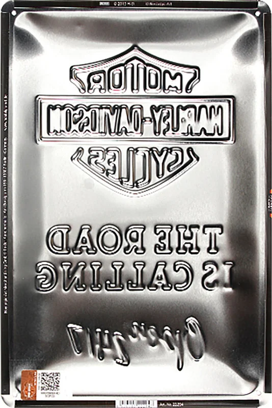 Plåtskylt Harley-Davidson neon