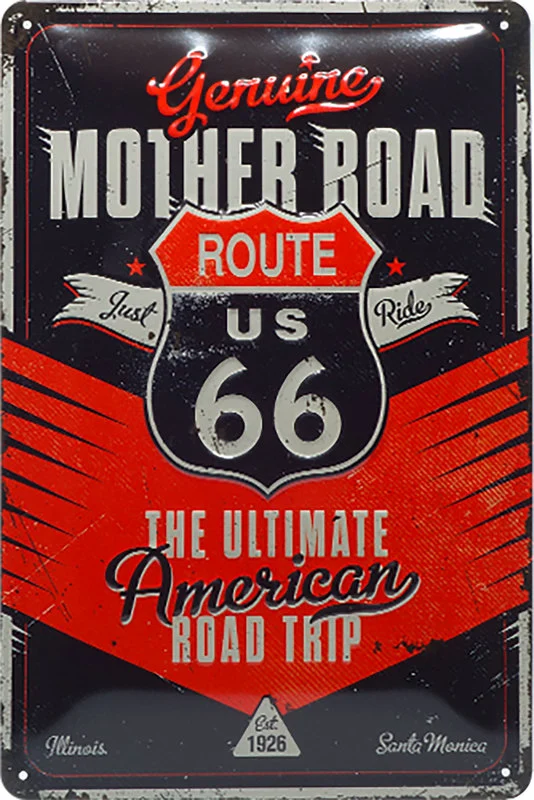 Blechschild Route 66