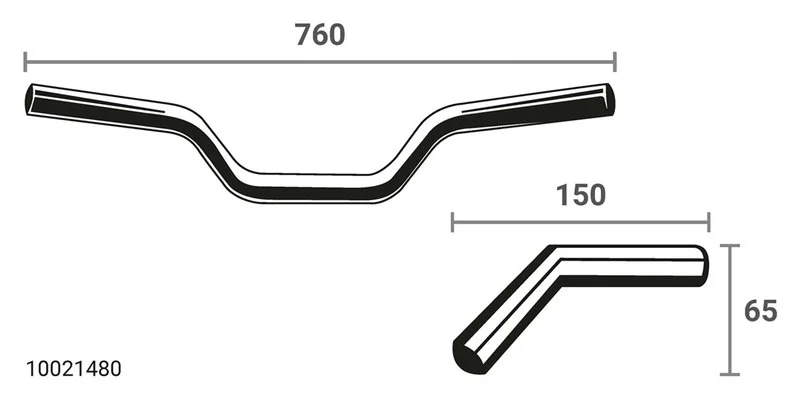 Superbike-Lenker Breite 760Mm