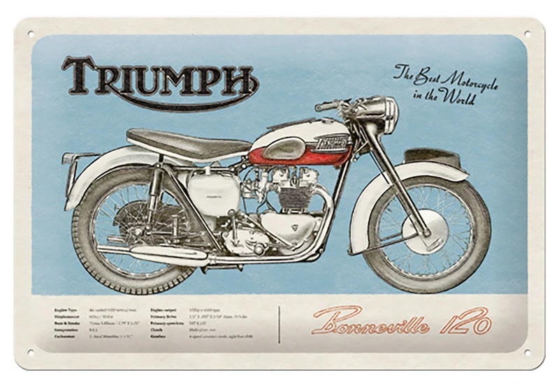 Targa metallica Triumph Bonneville