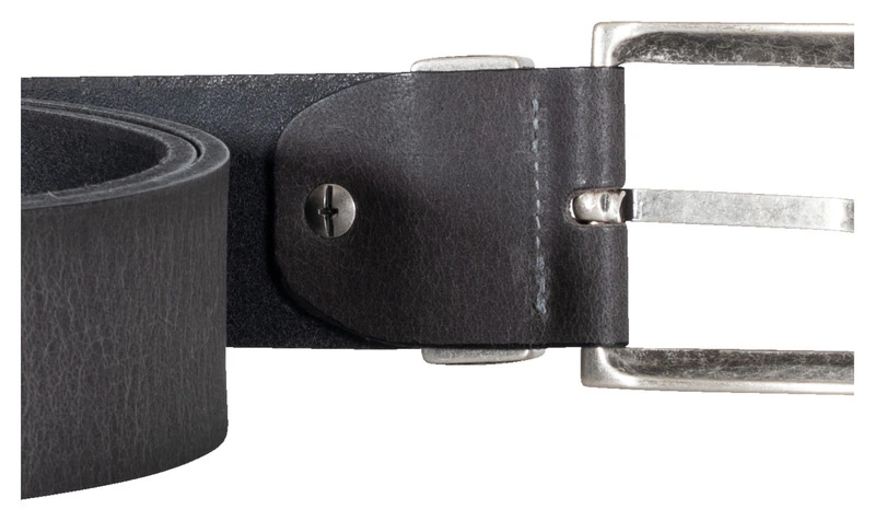 DL-AC-9 leather belt, grey