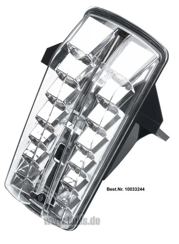 LED-baglys af klar glas