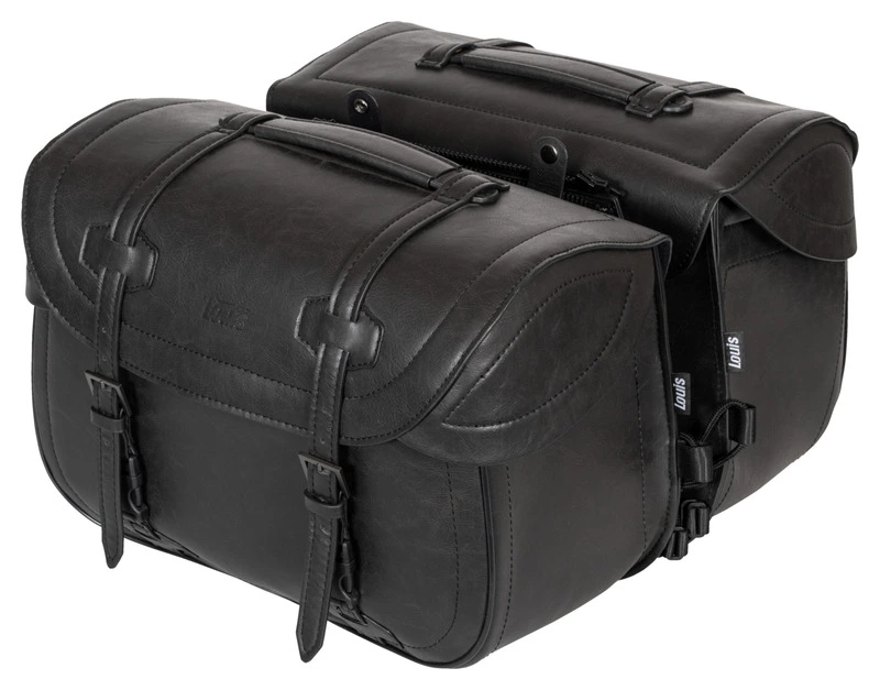Faux leather saddlebags, Volume: 27 l