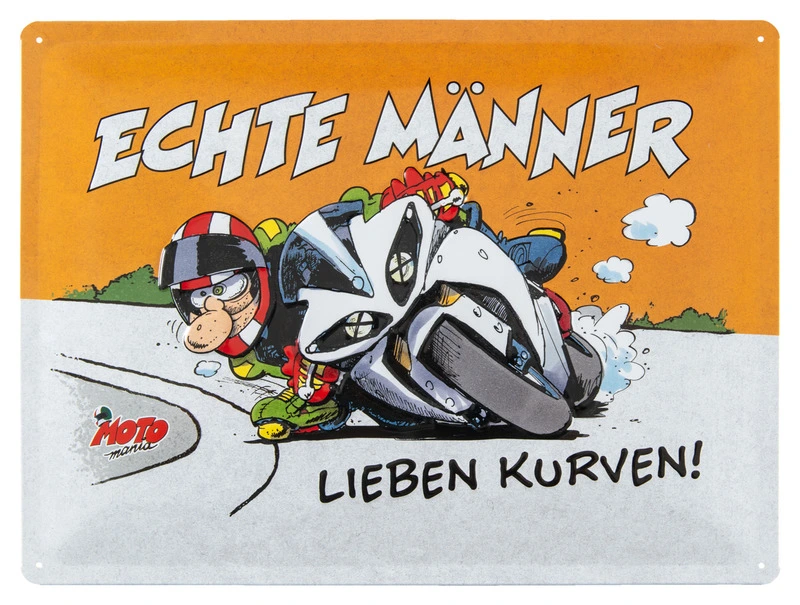 Blechschild "Echte Männer