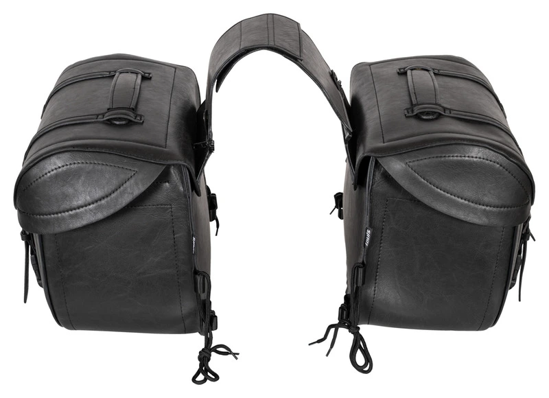 Faux leather saddlebags, Volume: 27 l