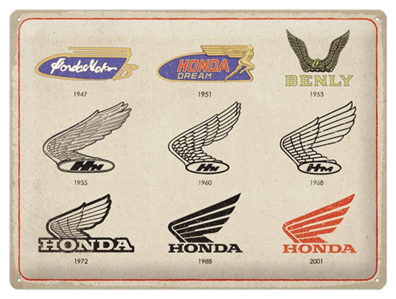 Skylt i plåt "Honda Logos*