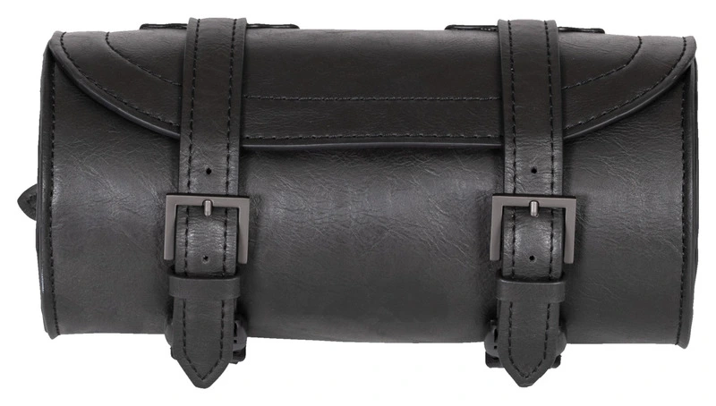 Faux leather tool bag, black