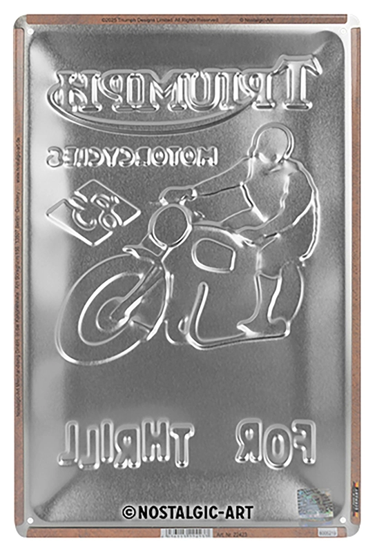Blikskilt Motorcykel