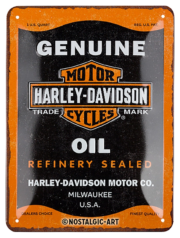 H-D tin sign Genuine Oil
