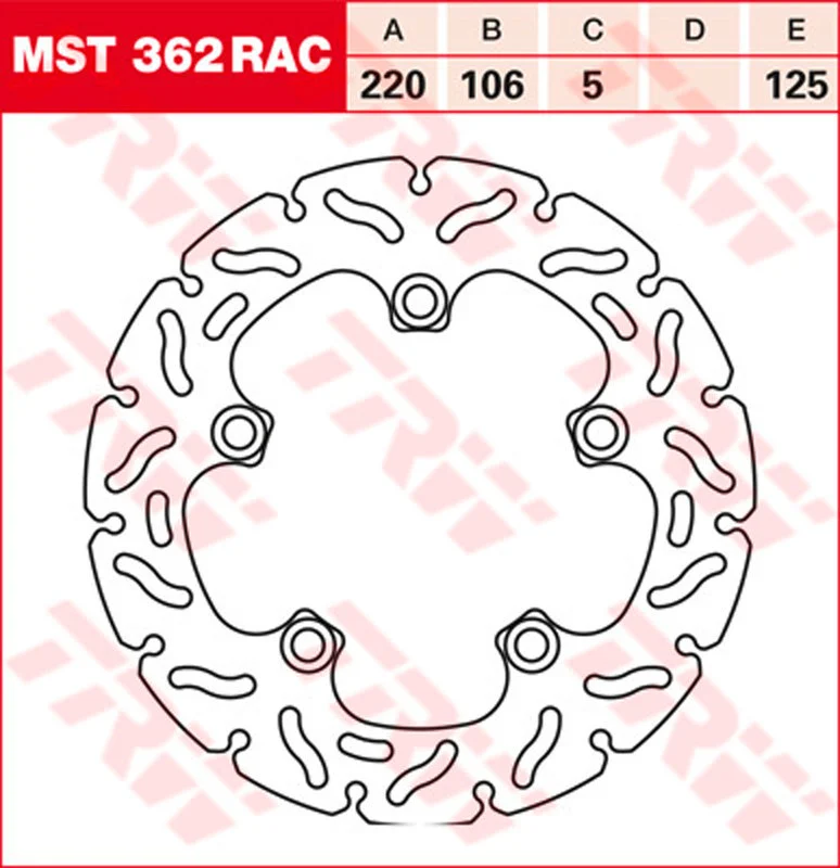 Bremsscheiben Racing, Hinten