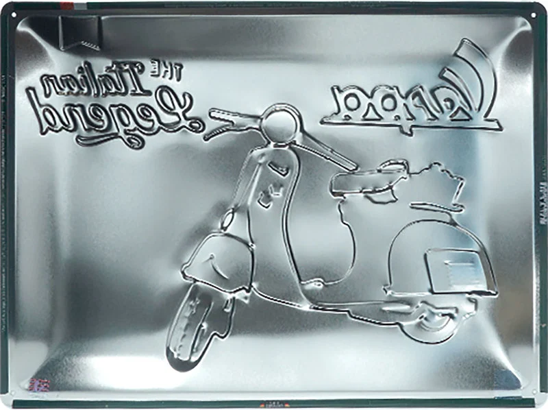 Targa met. retro Vespa Italian