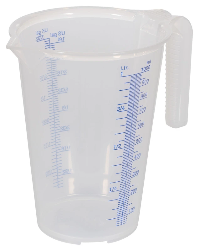 Verre doseur, 1 litre avec échelle,