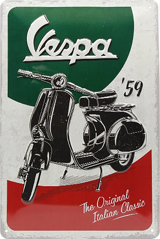 Blechschild Vespa Logo