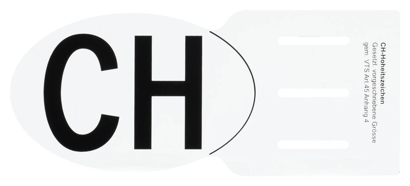 CH-Schild für Kennzeichenhalter